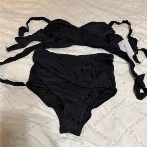 Melaocean Black High-Waist Bikini Set